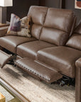 MS - Julian Zero Gravity Power Sofa with Power Headrest - Dark Brown