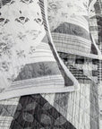 Patchwork Prairie - Full/Queen Reversible Quilt Set Set of 3 - Black