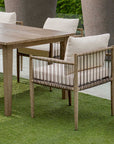 Borneo - Outdoor Dining Chair - White / Dark Gray