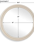 Florian - Warm White Round Mirror - White