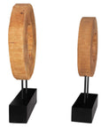 Ashlea - Wooden Sculptures (Set of 2) - Light Brown & Black
