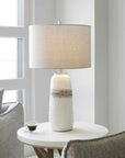 Comanche - Crackle Table Lamp - White