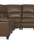 MS - Julian Six-Piece Power Reclining Sectional - Dark Brown