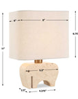 Tusk - Travertine Accent Lamp - Beige