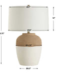 Bellaby - Terracotta Table Lamp - Brown / White