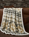 Campfire - Desert Sage Campfire Sherpa Throw 6 Per Carton - Multi Color