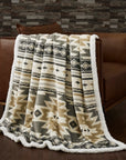 Campfire - Desert Sage Campfire Sherpa Throw 6 Per Carton - Multi Color