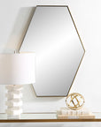 Ankara - Brass Hexagon Mirror