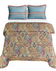 Ruidoso - Full Comforter Set Set of 4 - Gold / Red / Blue