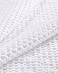 Stonewashed Cotton Waffle Weave - Queen Duvet Cover Set (Set of 3) - White