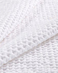Stonewashed Cotton Waffle Weave - Queen Duvet Cover Set Set of 3 - White