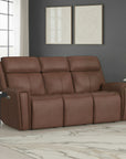 Warren - Power Reclining Sofa With Console, Power Headrest & Lumbar