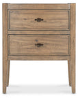 Vineyard Row - Two Drawer Nightstand - Light Brown