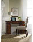 Knee-Hole Desk Bow Front - Dark Brown