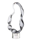 Luminous Twist - Glass Sculpture - Black / White