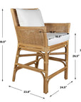 Pacific - Rattan Counter Stool - Brown / White
