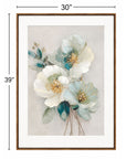 Floral Harmony I Framed Canvas - Beige
