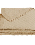 Diamond Linen - Full/Queen Linen Cotton Diamond Quilt - Khaki
