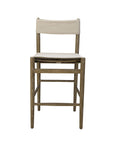 Prescott - Linen Counter Stool - Beige / Light Brown