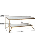 Katina - Leaf Coffee Table - Gold