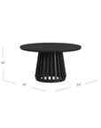 Mateo - Round Dining Table - Black