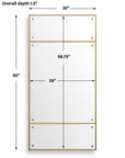 Wrenton - Rectangular Mirror - Brass