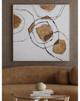 Rhetoric Canvas Art - White / Light Brown