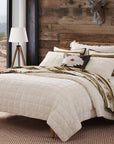 Dakota - King Reversible Quilt Set With 2 King Shams Set of 3 - Tan