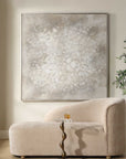 Out Of Focus - Framed Abstract Art - Gold / Gray / White / Woodtone