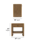 Normandy - Open Nightstand - Light Brown