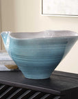 Blue Crest - Ceramic Bowl - Blue