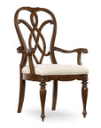 Leesburg - Splatback Arm Chair Set of 2 - Beige / Dark Brown