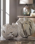 Ermanno - Teak Balls (Set of 2) - Light Gray
