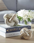 Limestone - Link Sculptures (Set of 2) - Beige