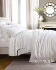 Lily - King Washed Linen Duvet Cover - White