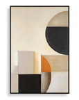 Western Hemisphere - Hand Painted Canvas - Black / Brown / Gray / Orange