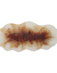Organic Elegance - Wavy Oval Bowl - Brown / White