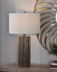 Khalio - Gun Metal Table Lamp - Dark Brown