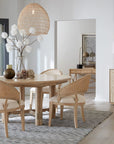 Retreat - Pole Rattan Round Dining Table With 1-20in Leaf