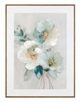Floral Harmony I Framed Canvas - Beige