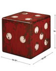 Dice - Accent Table - Red