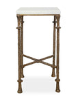 Penelope - Marble Accent Table - Brass / White