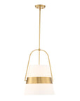 Harness - 1 Light Shade Pendant - White / Gold
