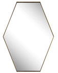 Ankara - Brass Hexagon Mirror