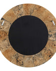 Hiram - Round Wood Mirror - Woodtone