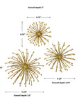 Aga - Gold Metal Wall Decor (Set of 3)