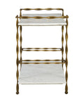 Vivian - Bar Cart - White / Gold