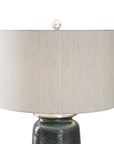 Olesya - Swirl Glass Table Lamp - Blue