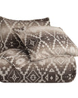 Chalet - Full Aztec Comforter Set Set of 3 - White / Brown