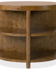 Melange - Mulholland Round End Table - Dark Brown